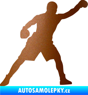 Samolepka Boxer 002 pravá měděná metalíza