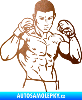 Samolepka Boxer 003 pravá měděná metalíza