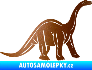Samolepka Brachiosaurus 003 pravá měděná metalíza
