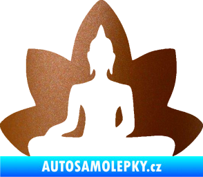Samolepka Budha 003 levá  měděná metalíza