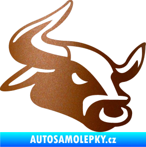 Samolepka Býk 001 pravá měděná metalíza