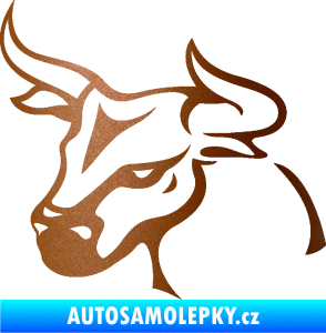 Samolepka Býk 005 levá měděná metalíza
