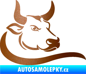 Samolepka Býk 008 pravá měděná metalíza