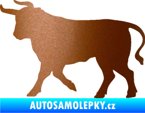 Samolepka Býk 011 levá měděná metalíza