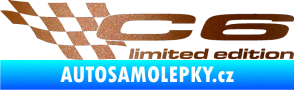 Samolepka C6 limited edition levá měděná metalíza