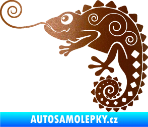Samolepka Chameleon 004 levá měděná metalíza