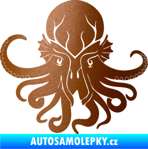 Samolepka Chobotnice 002 levá měděná metalíza