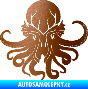 Samolepka Chobotnice 002 pravá měděná metalíza
