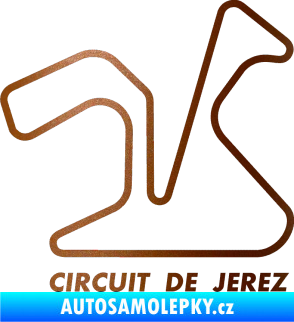 Samolepka Okruh Circuito de Jerez měděná metalíza
