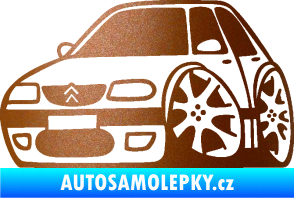 Samolepka Citroen saxo karikatura levá měděná metalíza