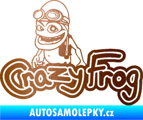 Samolepka Crazy frog 002 žabák měděná metalíza