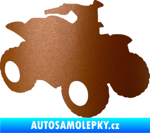 Samolepka Čtyřkolka 001 pravá měděná metalíza