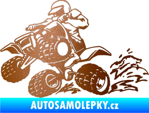 Samolepka Čtyřkolka 003 levá měděná metalíza