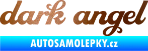 Samolepka Dark angel nápis měděná metalíza