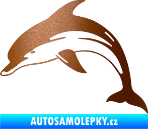 Samolepka Delfín 002 levá měděná metalíza