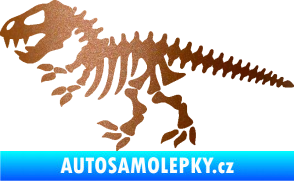 Samolepka Dinosaurus kostra 001 levá měděná metalíza