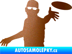 Samolepka Discgolf 002 pravá měděná metalíza
