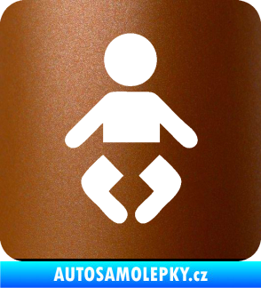 Samolepka Dítě v autě 093 symbol miminka měděná metalíza