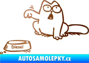 Samolepka Dolej diesel - levá měděná metalíza