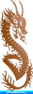 Samolepka Dragon 003 pravá měděná metalíza