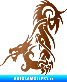 Samolepka Dragon 007 levá měděná metalíza