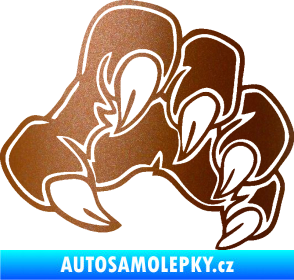 Samolepka Drápy 001 pravá měděná metalíza