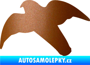 Samolepka Dravec na sklo 003 levá měděná metalíza