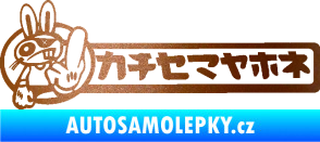 Samolepka Drift rabit měděná metalíza