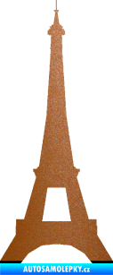 Samolepka Eifelova věž 001 měděná metalíza