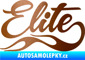 Samolepka Elite nápis měděná metalíza