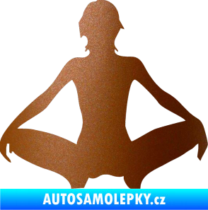 Samolepka Erotická žena 003 pravá měděná metalíza