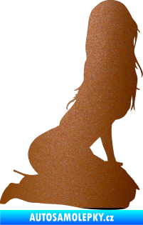 Samolepka Erotická žena 013 pravá měděná metalíza