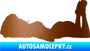 Samolepka Erotická žena 034 levá měděná metalíza