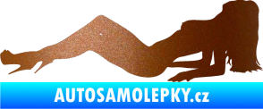 Samolepka Erotická žena 046 levá měděná metalíza