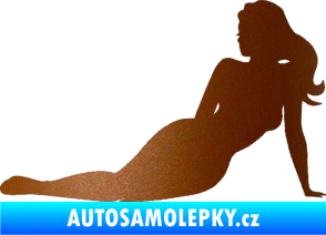 Samolepka Erotická žena 051 levá měděná metalíza