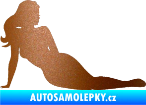 Samolepka Erotická žena 051 pravá měděná metalíza