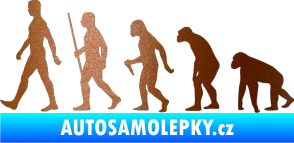Samolepka Evoluce 001 levá měděná metalíza
