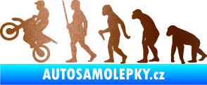 Samolepka Evoluce 002 motokros levá měděná metalíza