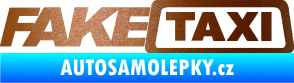 Samolepka Fake taxi nápis měděná metalíza