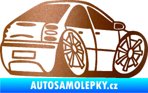 Samolepka Fiat Bravo karikatura pravá měděná metalíza