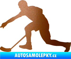 Samolepka Florbal 005 levá měděná metalíza