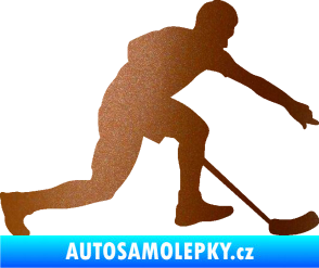 Samolepka Florbal 005 pravá měděná metalíza
