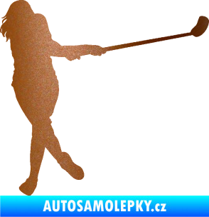 Samolepka Florbal 006 pravá  měděná metalíza