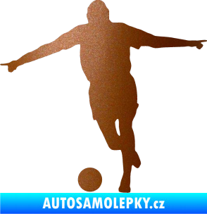 Samolepka Fotbalista 015 levá měděná metalíza