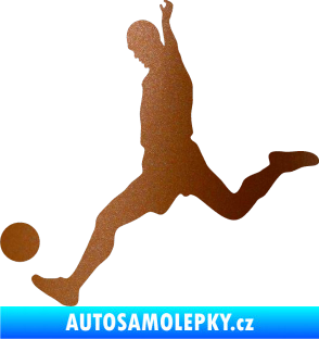 Samolepka Fotbalista 023 levá měděná metalíza