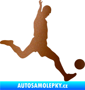 Samolepka Fotbalista 023 pravá měděná metalíza