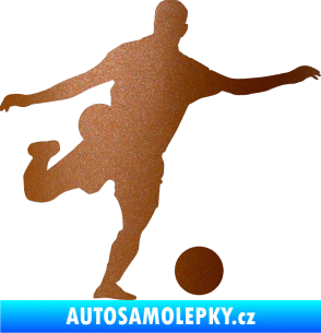 Samolepka Fotbalista 032 pravá měděná metalíza