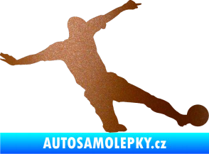 Samolepka Fotbalista 037 pravá měděná metalíza