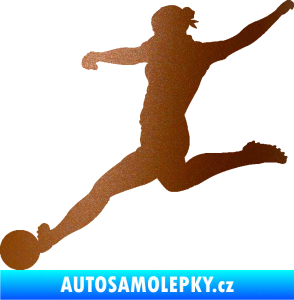 Samolepka Fotbalistka 002 levá měděná metalíza