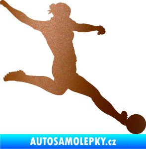 Samolepka Fotbalistka 002 pravá měděná metalíza